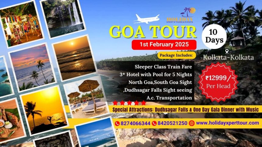 Goa Tour Package from Kolkata 2025