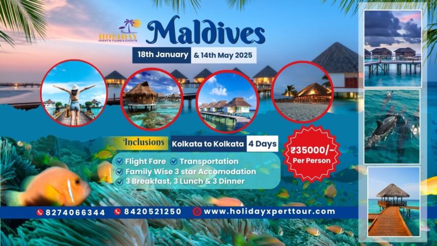 Maldives tour package from Kolkata 2025