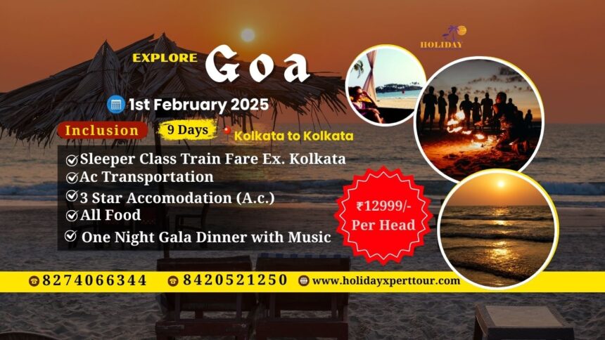 Goa tour package from Kolkata 2025