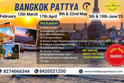 Bangkok Pattaya Tour from Kolkata 2025