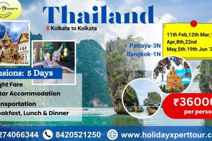 Thailand 5-Day Tour Package from Kolkata 2025