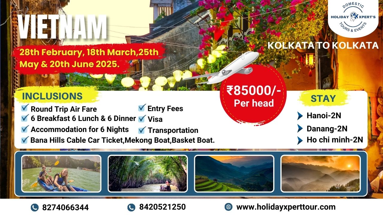 Vietnam Tour Packages from Kolkata 2025